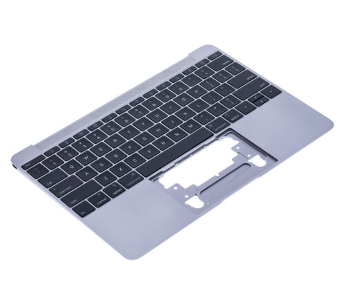 Top case avec clavier (ANSI US) et microphone pour MacBook 12" A1534 (2015) (Used OEM Pull: Grade A) (gris sidéral) – Image 7