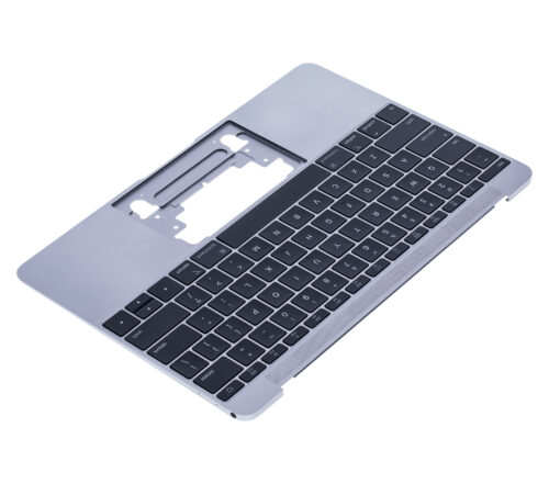 Top case avec clavier (ANSI US) et microphone pour MacBook 12" A1534 (2015) (Used OEM Pull: Grade A) (gris sidéral) – Image 6