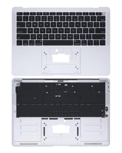 Top case avec clavier (ANSI US) pour MacBook Air 13" A1932 (2018-2019) (Used OEM Pull: Grade A) (argent) – Image 2