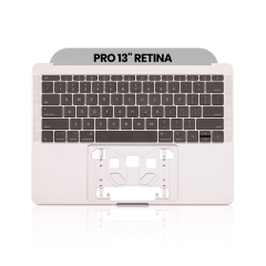 Top case avec clavier (ANSI US) pour MacBook Pro 13" A1708 (2016-2017) (Used OEM Pull: Grade A) (gris sidéral)