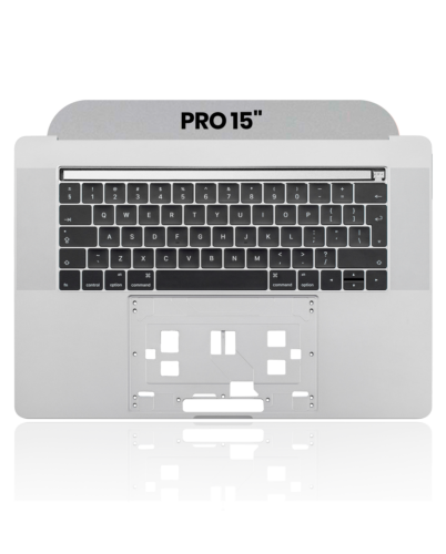 Boîtier supérieur avec clavier (ISO UK) pour MacBook Pro 15" A1707 (2016-2017) (Pièce d'origine d'occasion : Grade A) (Gris sidéral)