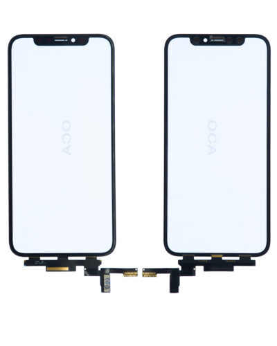 4 in 1 Short nappe (vitre tactile (digitizer) Touch avec verre + OCA + cadre pré-installé) pour iPhone X (OCA Master) – Image 4