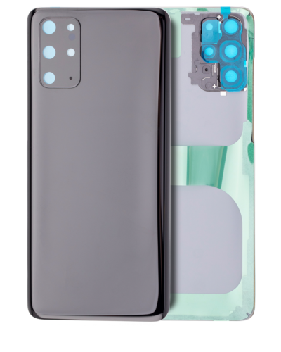 Cache arrière verre avec lentille de caméra pour Samsung Galaxy S20 Plus 5G (No Logo) (compatible qualité supérieure) (Cosmic Black)