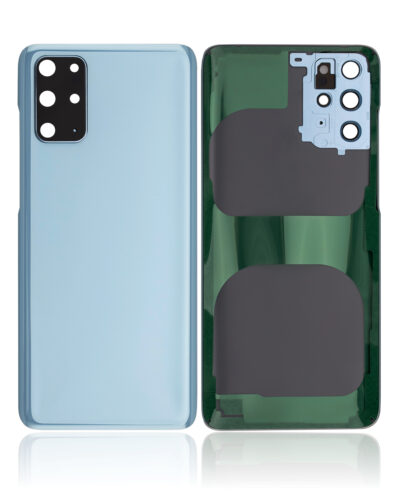 Coque arrière en verre avec objectif pour Samsung Galaxy S20 Plus 5G (sans logo) (Adaptable) (Bleu nuage) – Image 2