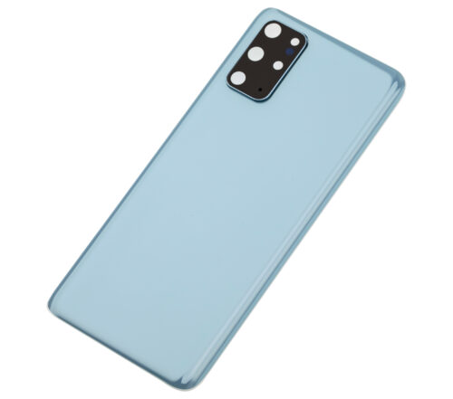 Coque arrière en verre avec objectif pour Samsung Galaxy S20 Plus 5G (sans logo) (Adaptable) (Bleu nuage) – Image 6