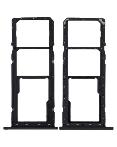 Tiroir double carte SIM pour Samsung Galaxy A01 (A015 / 2020) (Noir) – Image 2