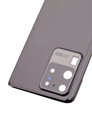 Coque arrière en verre avec objectif pour Samsung Galaxy S20 Ultra 5G (sans logo) (Adaptable) (Noir cosmique) – Image 8