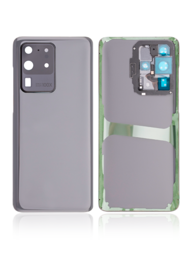 Coque arrière en verre avec objectif pour Samsung Galaxy S20 Ultra 5G (sans logo) (Adaptable) (Gris cosmique) – Image 8