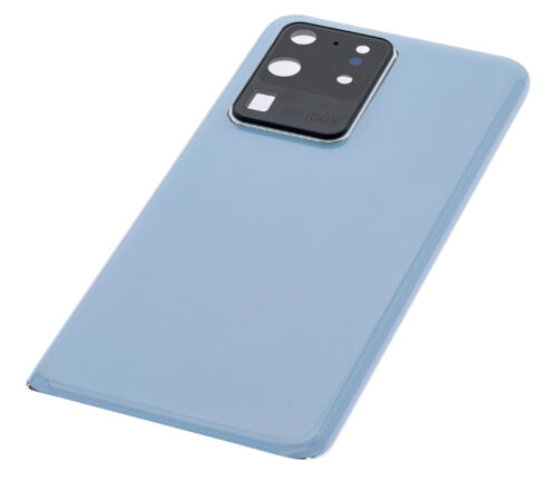Back Cover Glass With Camera Lens For Samsung Galaxy S20 Ultra 5G (No Logo) (Aftermarket Plus) (Cloud Blue) – Image 6