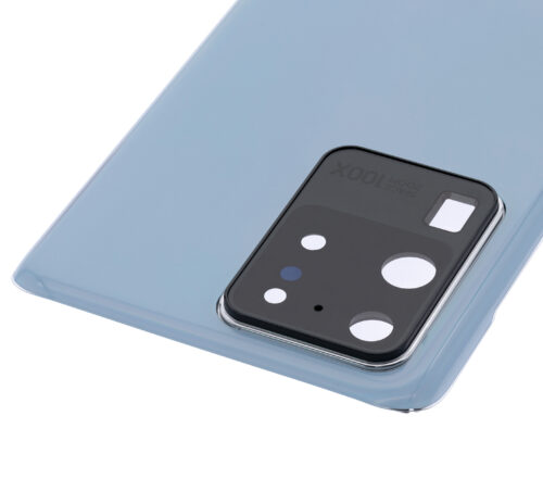 Back Cover Glass With Camera Lens For Samsung Galaxy S20 Ultra 5G (No Logo) (Aftermarket Plus) (Cloud Blue) – Image 8