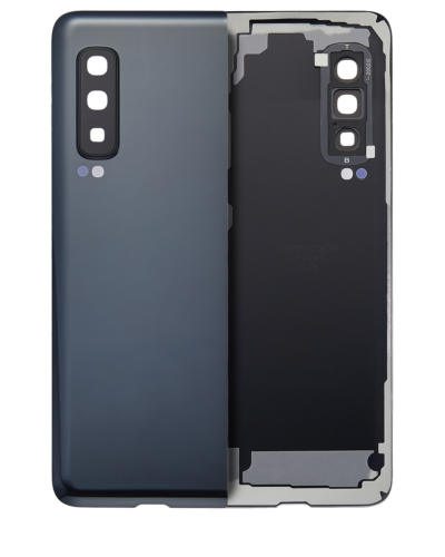 Cache arrière verre avec lentille de caméra pour Samsung Galaxy Fold 4G (F900) (premium) (Cosmos Black) – Image 7