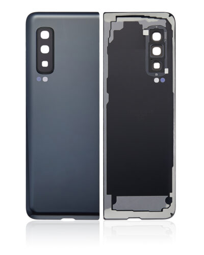 Cache arrière verre avec lentille de caméra pour Samsung Galaxy Fold 4G (F900) (premium) (Cosmos Black) – Image 2