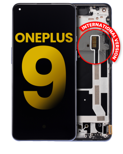 Écran OLED avec cadre pour OnePlus 9 (version internationale) (reconditionné) (Winter Mist)