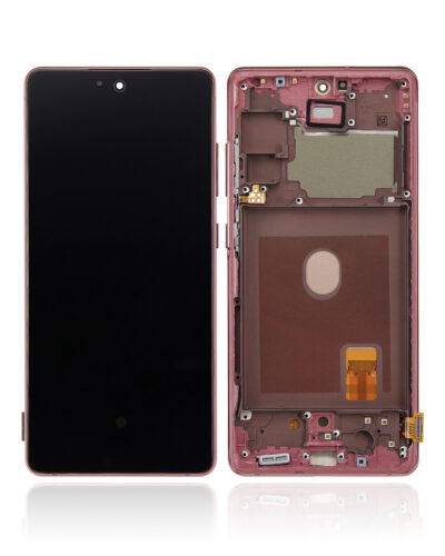 Écran OLED avec cadre pour Samsung Galaxy S20 FE 4G/5G (compatible qualité supérieure) (Rouge nuage) – Image 2