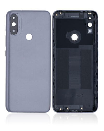 Coque arrière en verre pour Motorola Moto E20 (XT2155 / 2021) (Gris) – Image 2