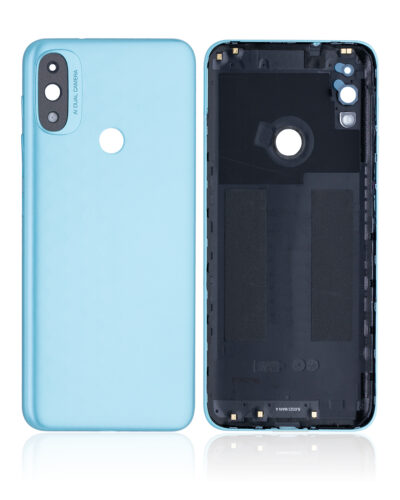 Coque arrière en verre pour Motorola Moto E20 (XT2155 / 2021) (Bleu) – Image 2