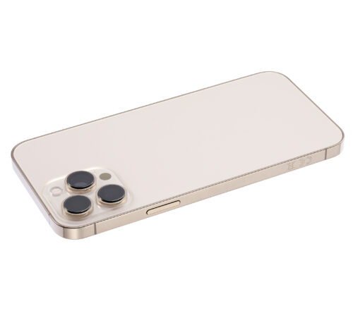 Coque arrière avec petites pièces pour iPhone 13 Pro Max (version UE/globale) (compatible qualité supérieure) (Or) – Image 6