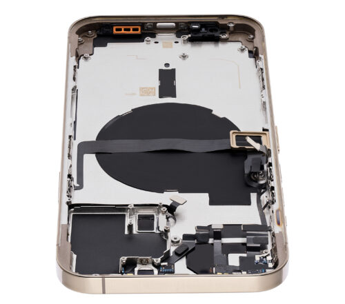 Coque arrière avec petites pièces pour iPhone 13 Pro Max (version UE/globale) (compatible qualité supérieure) (Or) – Image 8