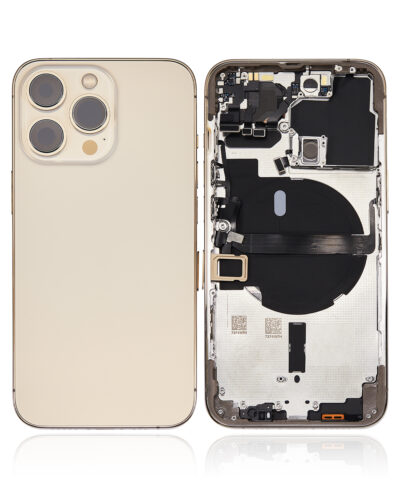 Coque arrière avec petites pièces pour iPhone 13 Pro (version UE/globale) (compatible qualité supérieure) (Or) – Image 2