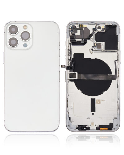 Coque arrière avec petites pièces pour iPhone 13 Pro Max (version UE/globale) (pièce de rechange Plus) (argent) – Image 2