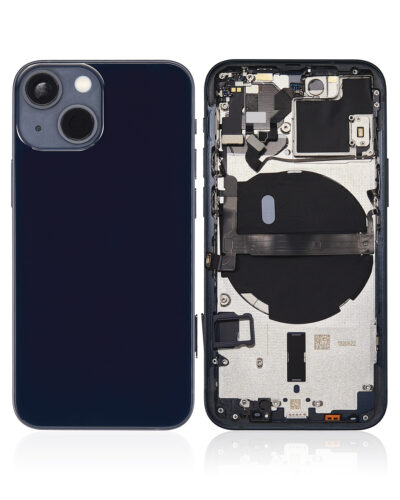 Coque arrière avec petites pièces pour iPhone 13 Mini (version UE/globale) (compatible qualité supérieure) (minuit) – Image 2