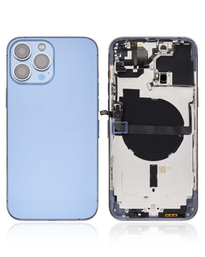 Coque arrière avec petites pièces pour iPhone 13 Pro Max (version UE/globale) (compatible qualité supérieure) (bleu Sierra) – Image 2