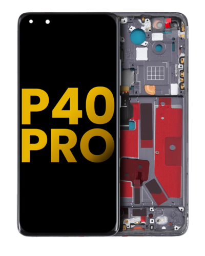 OLED Assembly With Frame For Huawei P40 Pro (Refurbished) (Black)