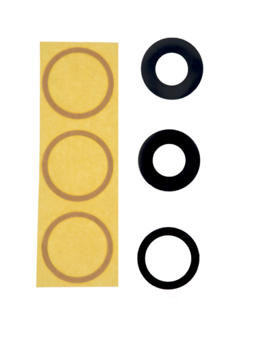 Objectif de caméra arrière (verre uniquement) avec adhésif pour iPhone 12 Pro (ensemble de 3 pièces) (Aftermarket Plus) – Image 4