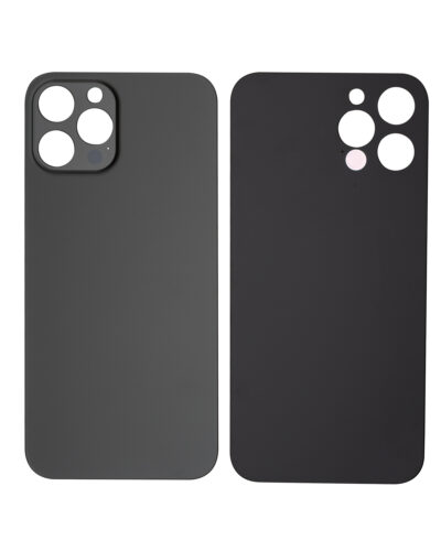 Vitre arrière avec 3M adhésif pour iPhone 12 Pro Max (No Logo / Large Camera Hole) (graphite) – Image 2