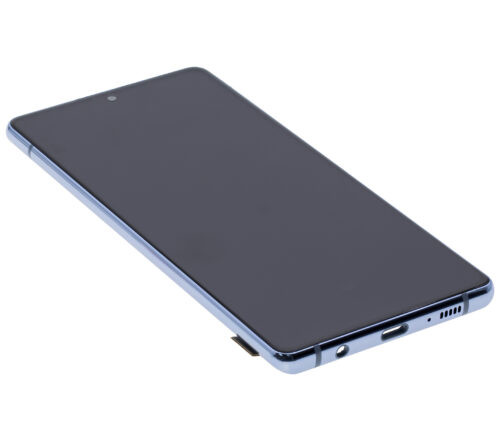 Écran OLED avec cadre pour Samsung Galaxy A71 5G (A716U / 2020) (Remis à neuf) (Bleu Cube Prisme) – Image 3