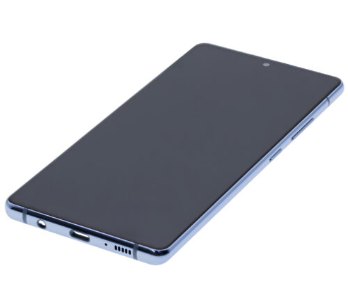 Écran OLED avec cadre pour Samsung Galaxy A71 5G (A716U / 2020) (Remis à neuf) (Bleu Cube Prisme) – Image 4