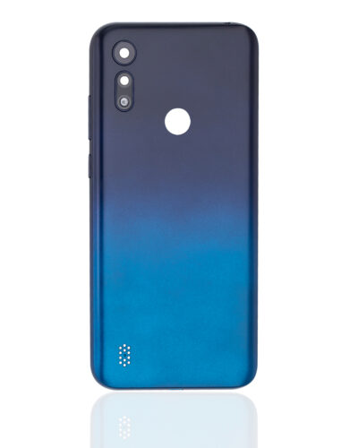 Coque arrière en verre pour Motorola Moto E6S (XT2053 / 2020) (Bleu Paon) – Image 3