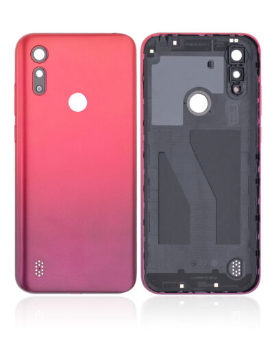 Coque arrière en verre pour Motorola Moto E6S (XT2053 / 2020) (Rouge Aurore) – Image 2
