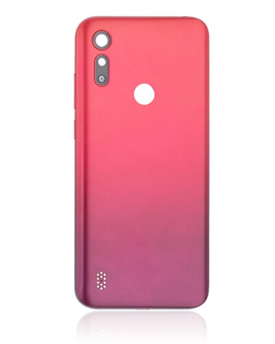 Coque arrière en verre pour Motorola Moto E6S (XT2053 / 2020) (Rouge Aurore) – Image 3