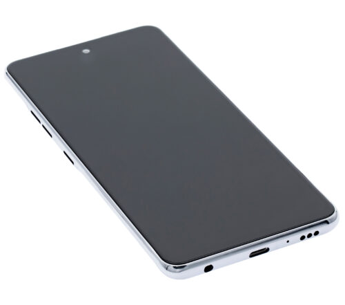 Écran LCD avec cadre pour LG Q92 5G / Q920 (reconditionné) (argent) – Image 5