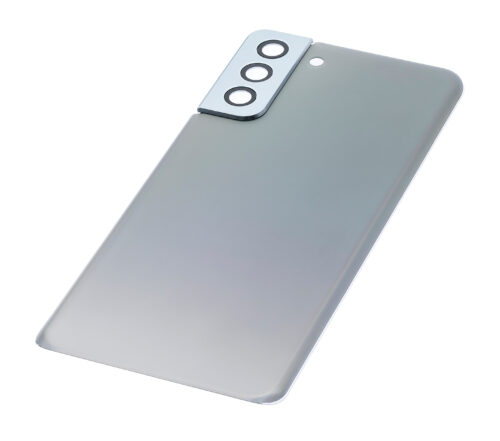 Coque arrière en verre avec objectif de caméra pour Samsung Galaxy S21 Plus (Pack de service) (Argent fantôme) – Image 5