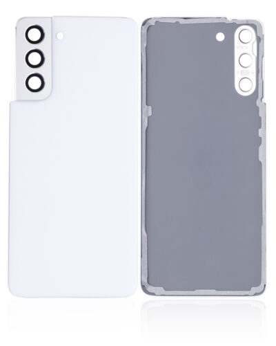 Coque arrière en verre avec objectif de caméra pour Samsung Galaxy S21 5G (Pack de service) (Blanc fantôme) – Image 2