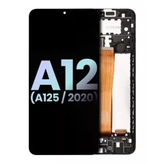 LCD Assembly With Frame For Samsung Galaxy A12 (A125 / 2020) (Service Pack) (All Colors)