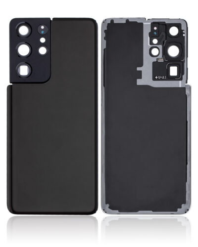 Cache arrière verre avec lentille de caméra pour Samsung Galaxy S21 Ultra (Service Pack) (Phantom Black) – Image 2