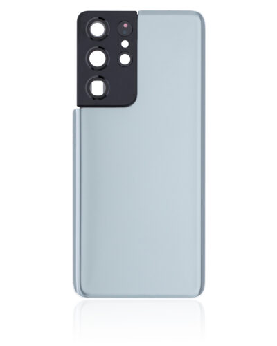 Coque arrière en verre avec objectif pour Samsung Galaxy S21 Ultra (sans logo) (Adaptable Plus) (Phantom Titanium) – Image 3