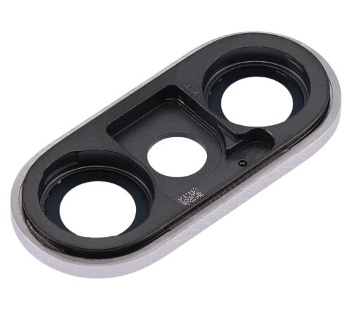Objectif de caméra arrière avec support et cadre pour iPhone XS / XS Max (Aftermarket Plus) (Argent) (Lot de 10) – Image 5