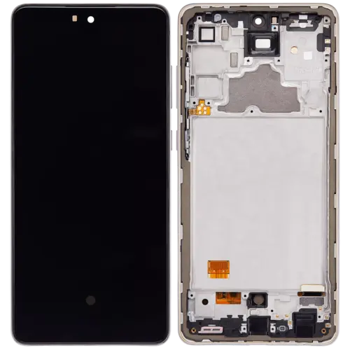 OLED Assembly With Frame For Samsung Galaxy A72 (A725 / 2021) (Aftermarket Plus) (Awesome White) – Image 2