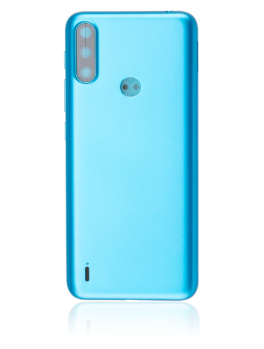 Coque arrière en verre pour Motorola Moto E7 Power (XT2097-6 / 2021) (Bleu Tahiti) – Image 3