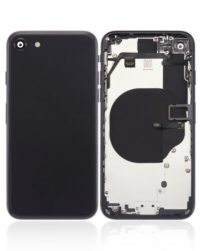 Back châssis W/ Small Components pré-installé pour iPhone SE (2020) (No Logo) (compatible qualité supérieure) (noir) – Image 2