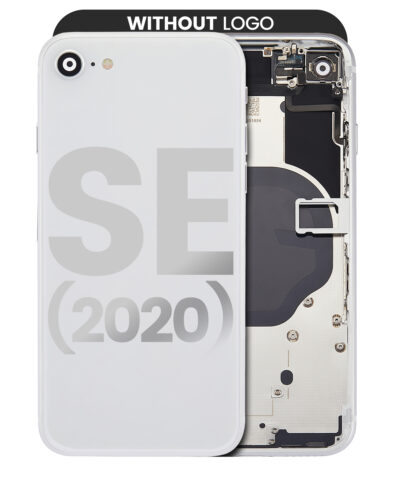 Coque arrière avec petits composants préinstallés pour iPhone SE (2020) (sans logo) (Adaptateur Plus) (Blanc) – Image 3