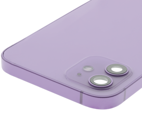 Back Housing W/ Small Parts For iPhone 12 (US Version) (Used OEM Pull: Grade C) (Purple) – Image 4