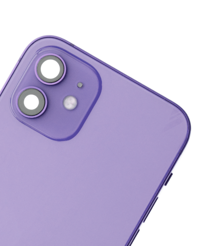 Back Housing W/ Small Parts For iPhone 12 (US Version) (Used OEM Pull: Grade C) (Purple) – Image 6