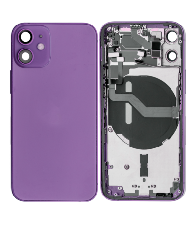 Back Housing W/ Small Parts For iPhone 12 Mini (US Version) (Used OEM Pull: Grade A) (Purple) – Image 2