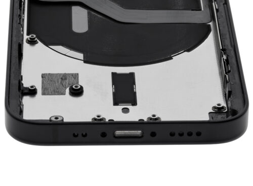 Back Housing W/ Small Parts For iPhone 12 Mini (EU / Global Version) (Used OEM Pull: Grade C) (Black) – Image 12