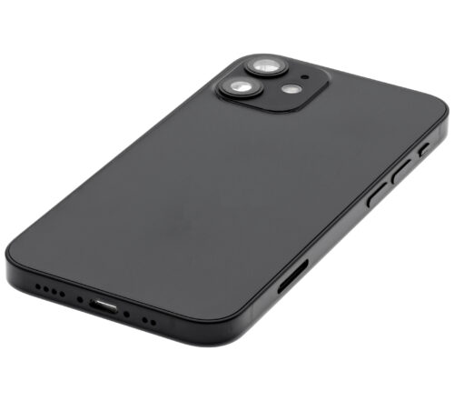 Back Housing W/ Small Parts For iPhone 12 Mini (EU / Global Version) (Used OEM Pull: Grade C) (Black) – Image 6